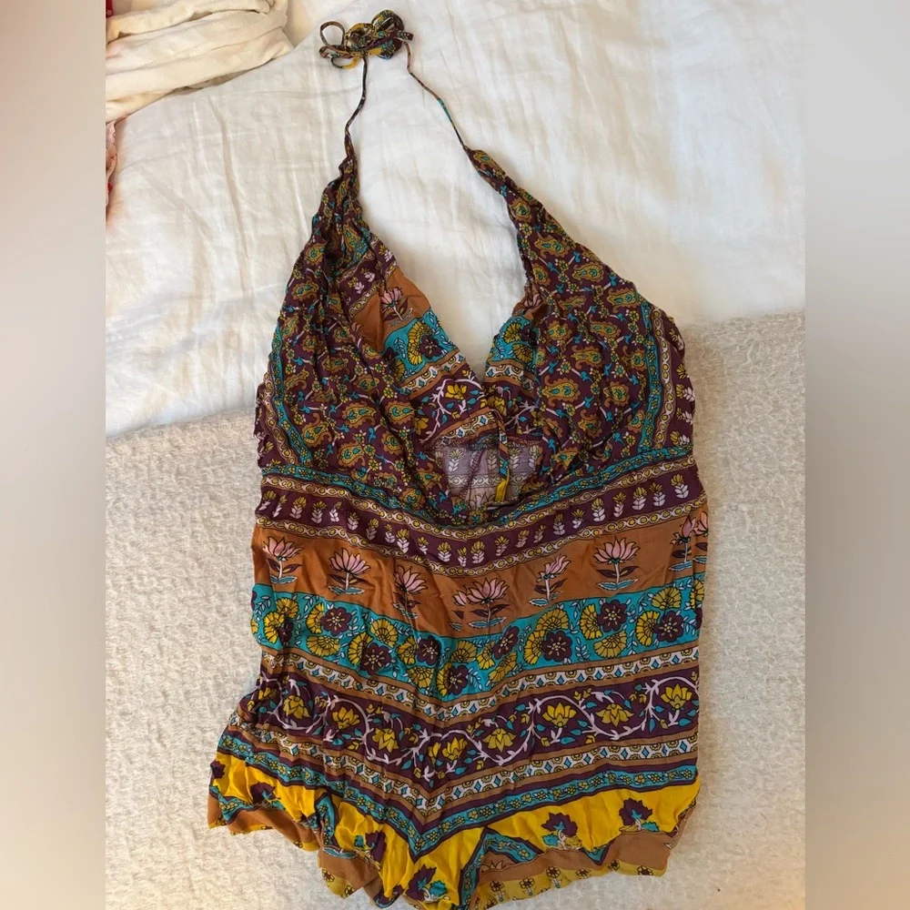 Novella Royale Floral Print Halter Romper - Picture 3 of 4